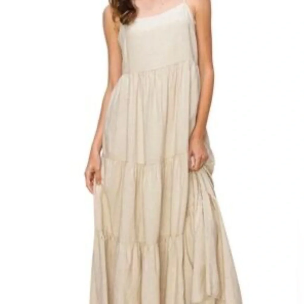 Salty lemon cotton maxi dress size M/L fits